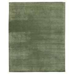 Apadana's Modern Gabbeh Hand-Loom Wool Area Rug In Green 12x15