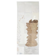 Tapis personnalisé moderne en cuir de vache véritable d'Apadana Earthy Neutrals