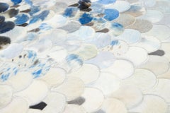 Tappeto personalizzato moderno in vera pelle di vacchetta di Apadana con design a squame di pesce