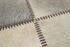 Tapis sur mesure en cuir de vachette véritable et moderne d'Apadana