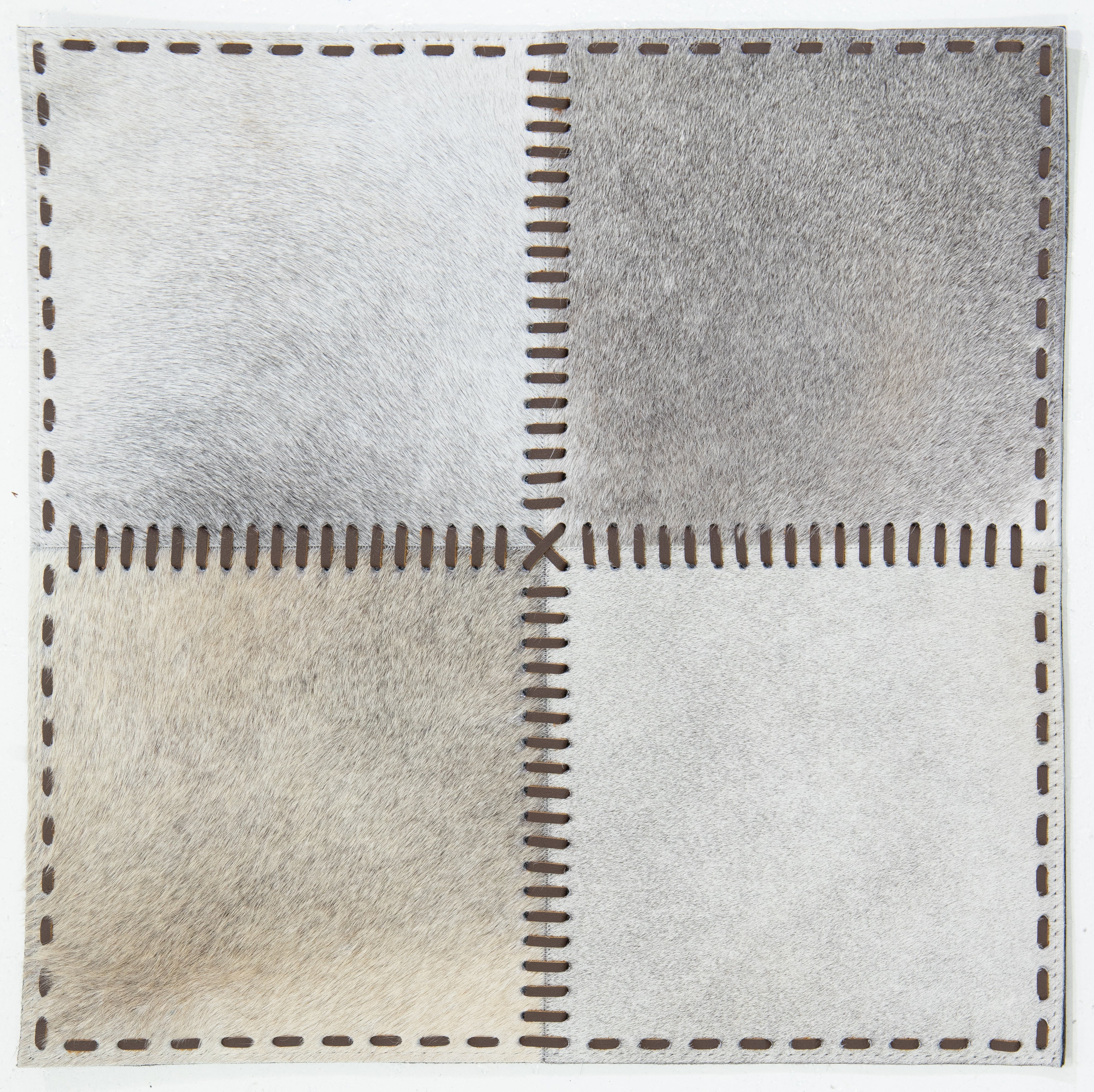 Argentine Apadana's Modern Genuine Cowhide Leather Custom Rug For Sale