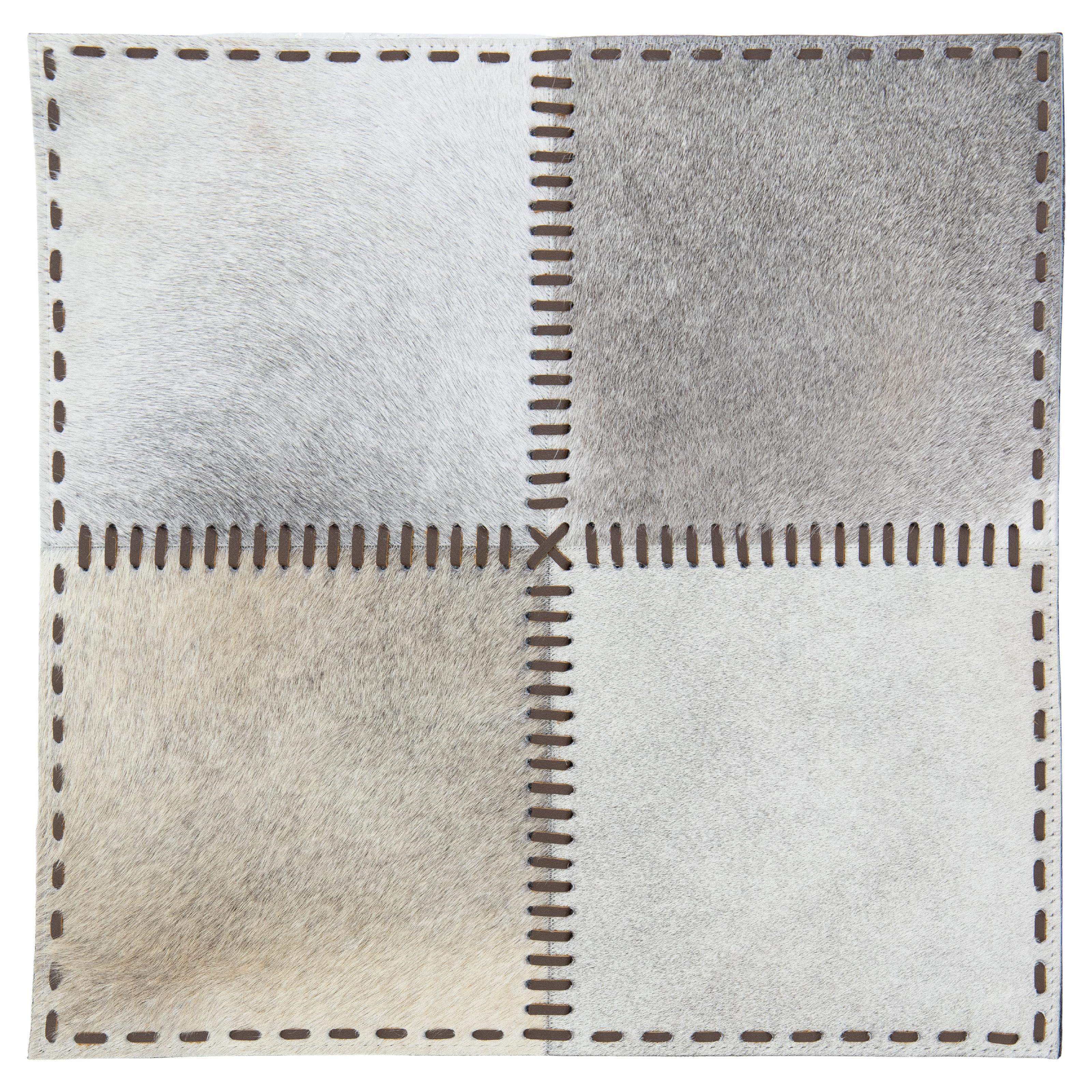 Apadana's Modern Genuine Cowhide Leather Custom Rug