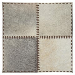 Tapis sur mesure en cuir de vachette véritable et moderne d'Apadana