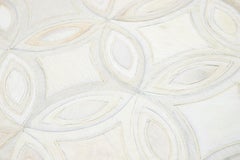 Tapis moderne sur mesure en cuir de vache véritable d'Apadana en ivoire