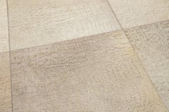 Apadana's Modern Genuine Cowhide Leather Custom Rug in Taupe