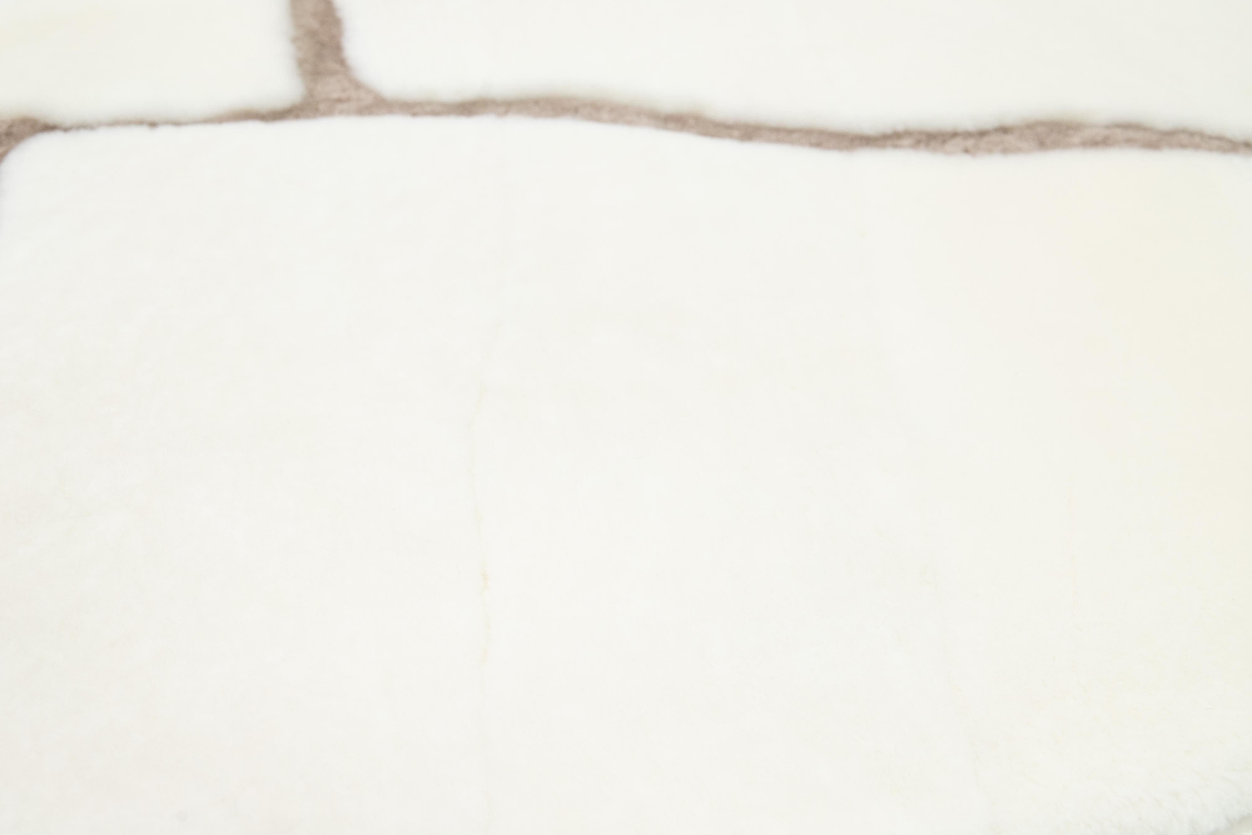 Der moderne, maßgeschneiderte Teppich aus echtem Schafsleder bietet eine maßgeschneiderte Kombination aus Größe und Farbe, die zu jedem Raum passt.

Dieses MATERIAL ist aus Schafsleder - echtem Schafsleder - gefertigt und wird in Handarbeit