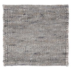Apadana's Modern Gray Texture Designed Custom Wool Rug