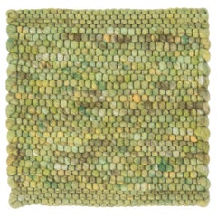 Apadana's Modern Green Texture Designed Custom Wool Rug