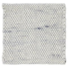 Apadana's Modern Ivory Texture Designed Custom Wool Rug