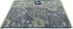 Apadana's Modern Mahal Style Handmade Gray Custom Wool Rug