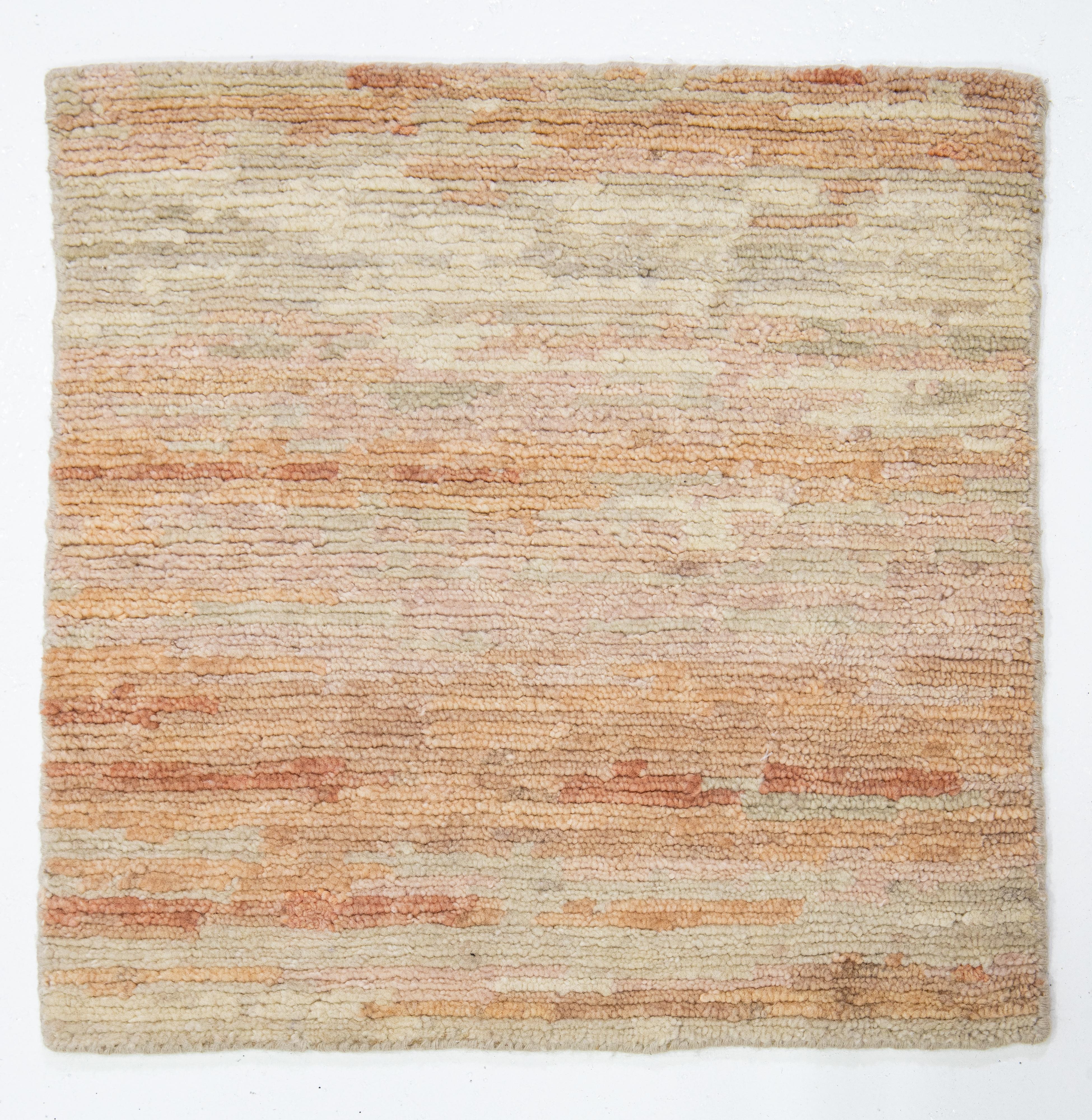 Hand-Knotted Apadana's Modern Moroccan Handmade Custom Wool Rug For Sale