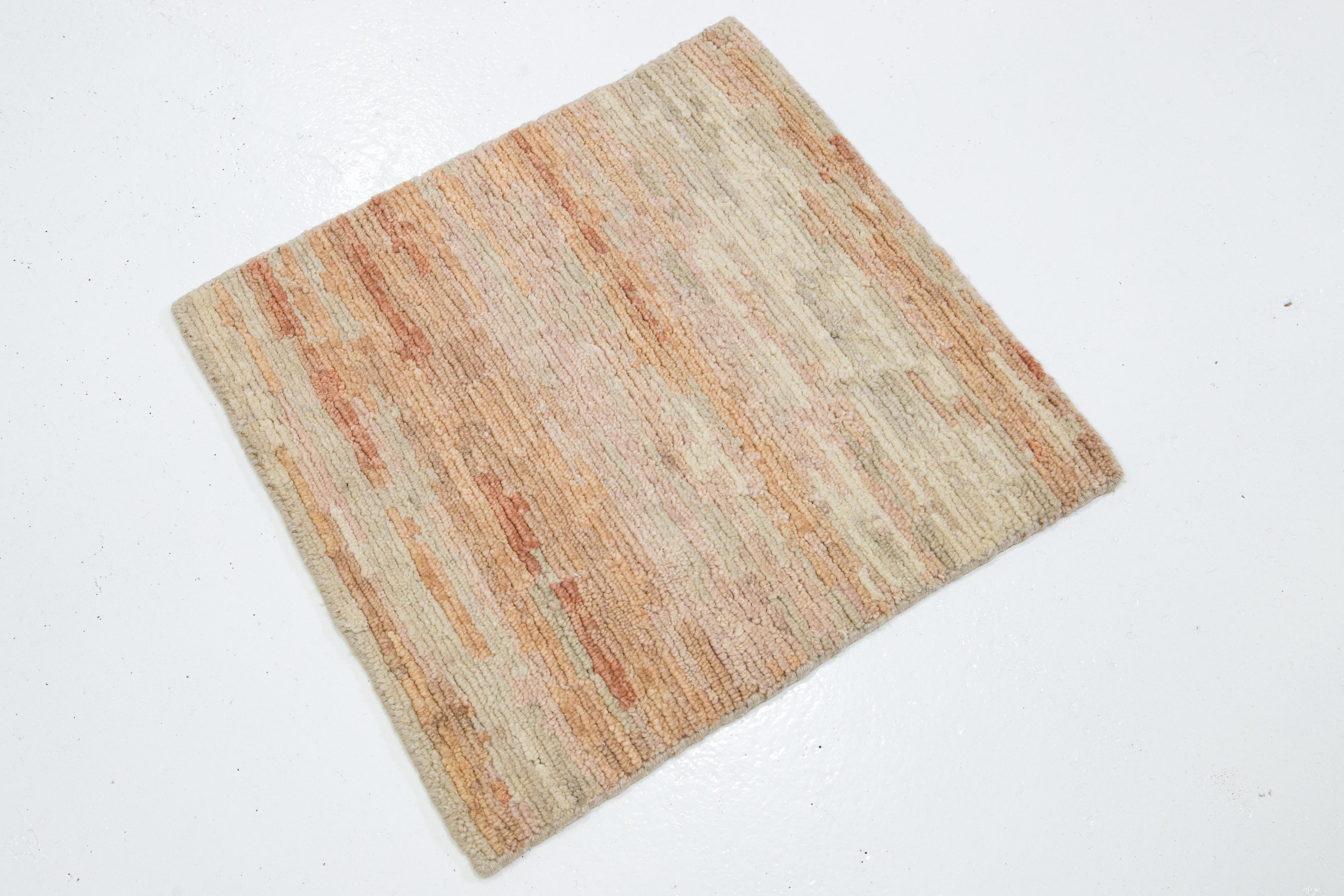 Apadana's Modern Moroccan Handmade Custom Wool Rug In New Condition For Sale In Norwalk, CT
