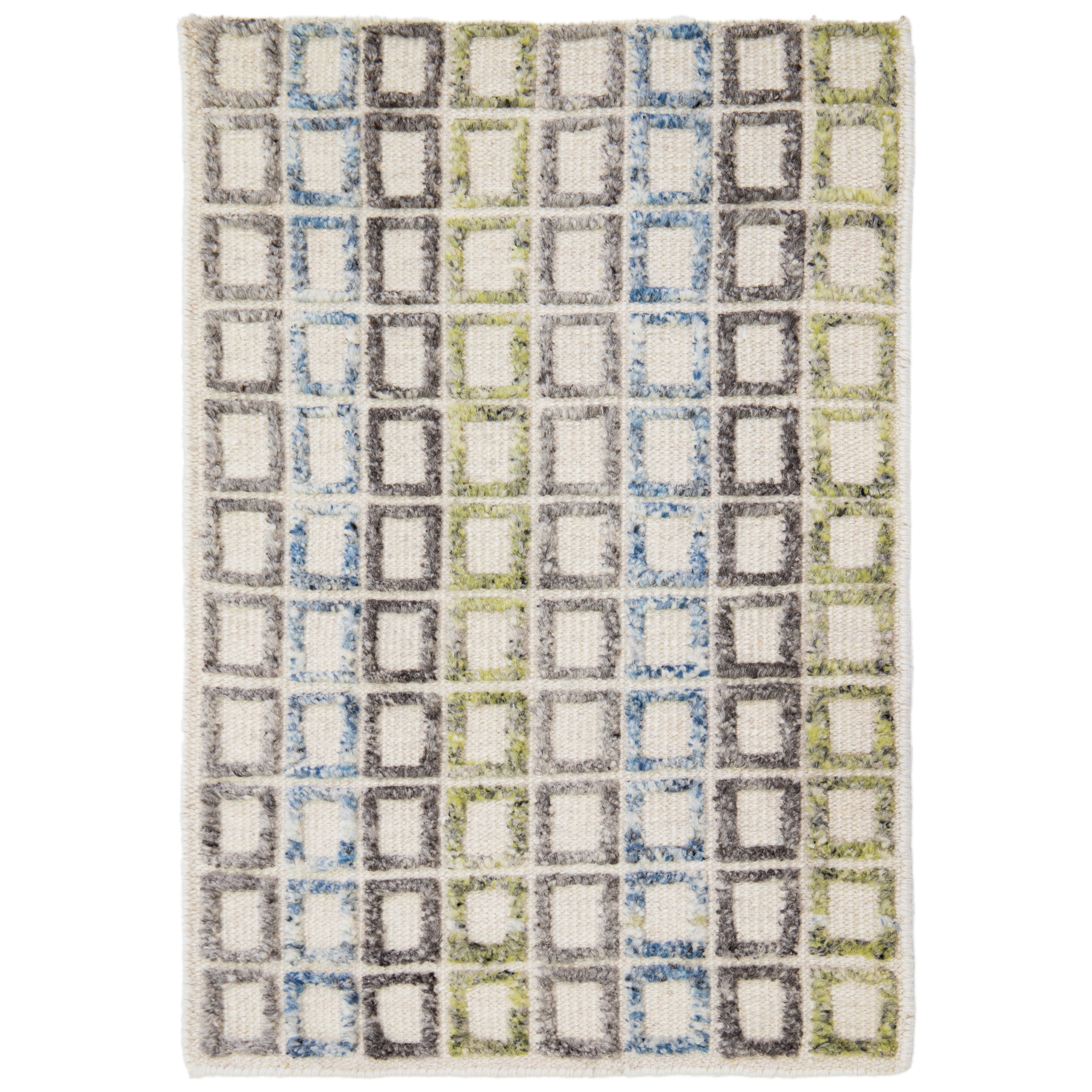 Apadana's Modern Moroccan Handmade Custom Wool Rug