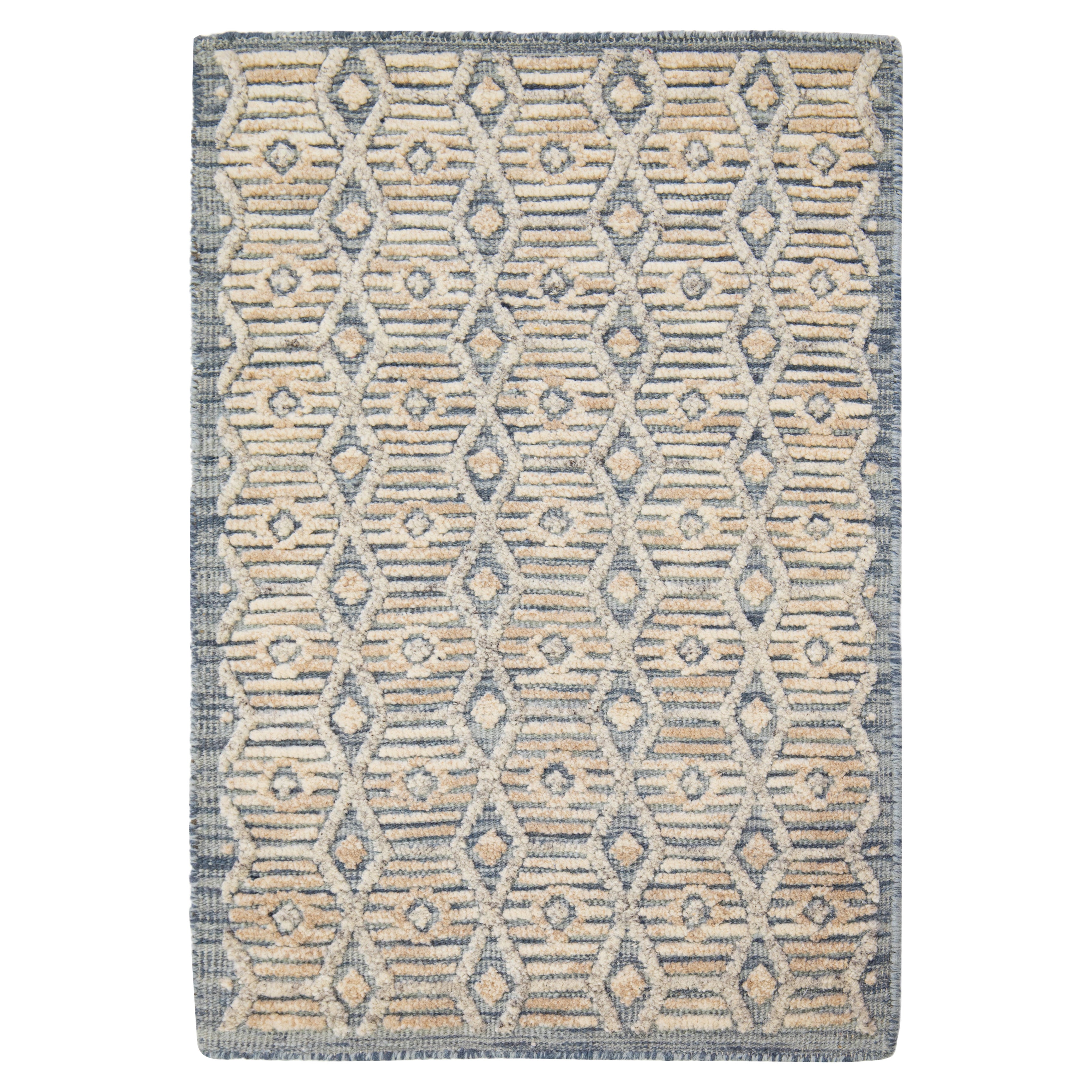 Apadana's Modern Moroccan Handmade Custom Wool Rug