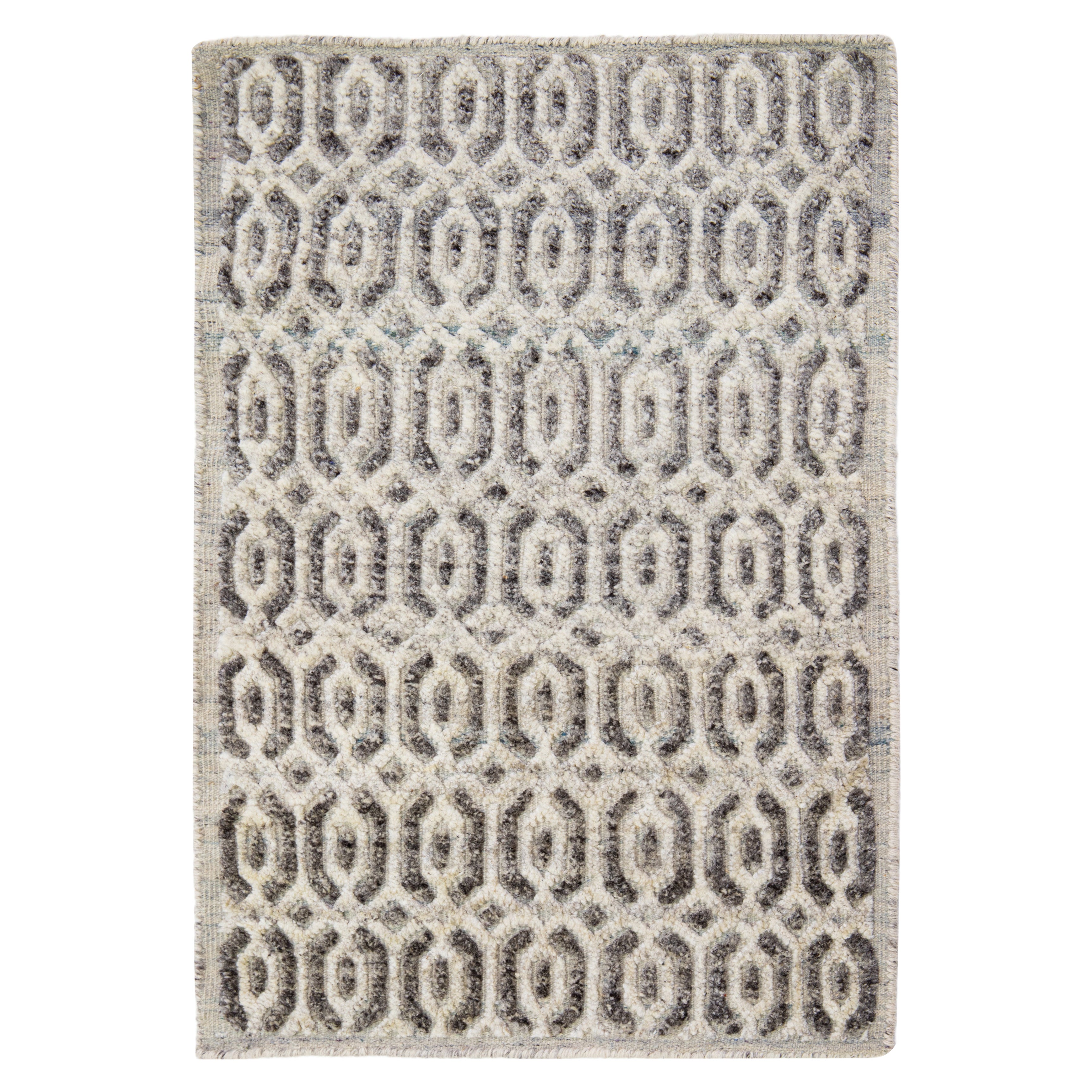 Apadana's Modern Moroccan Handmade Custom Wool Rug