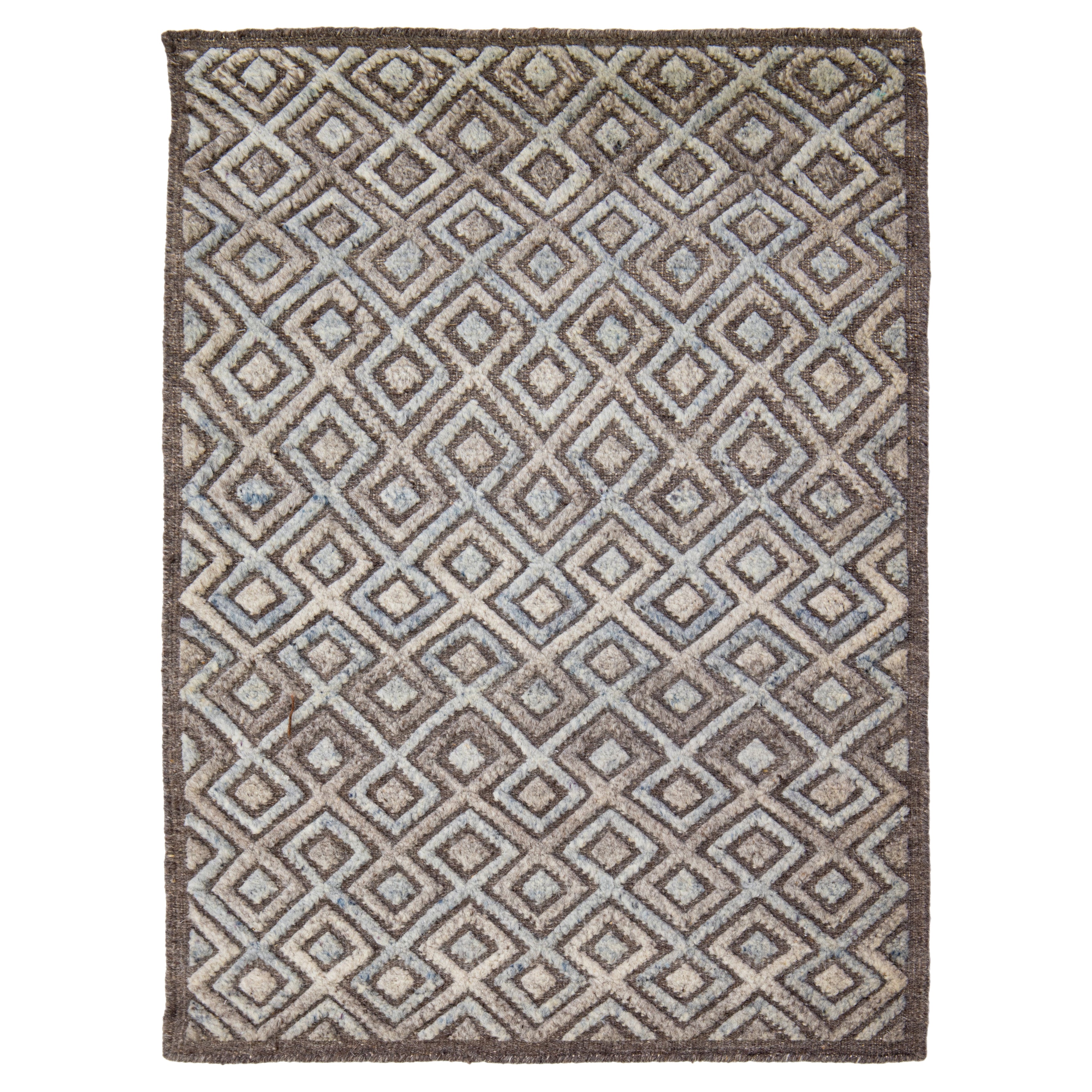 Apadana's Modern Moroccan Handmade Custom Wool Rug