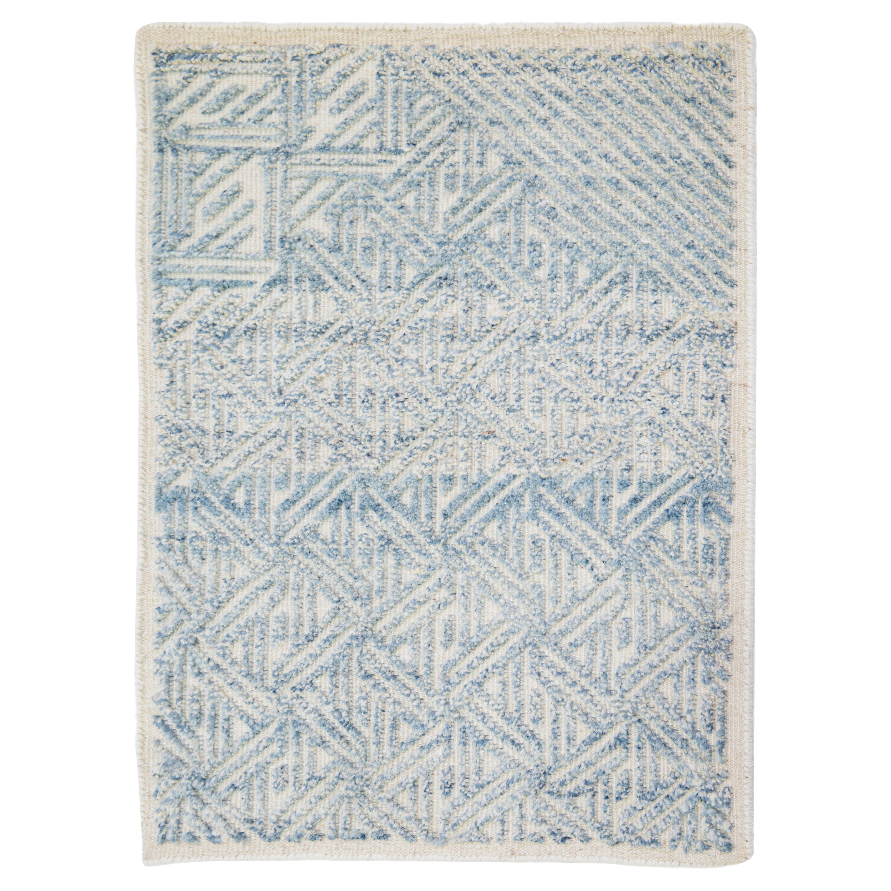 Apadana's Modern Moroccan Handmade Custom Wool Rug