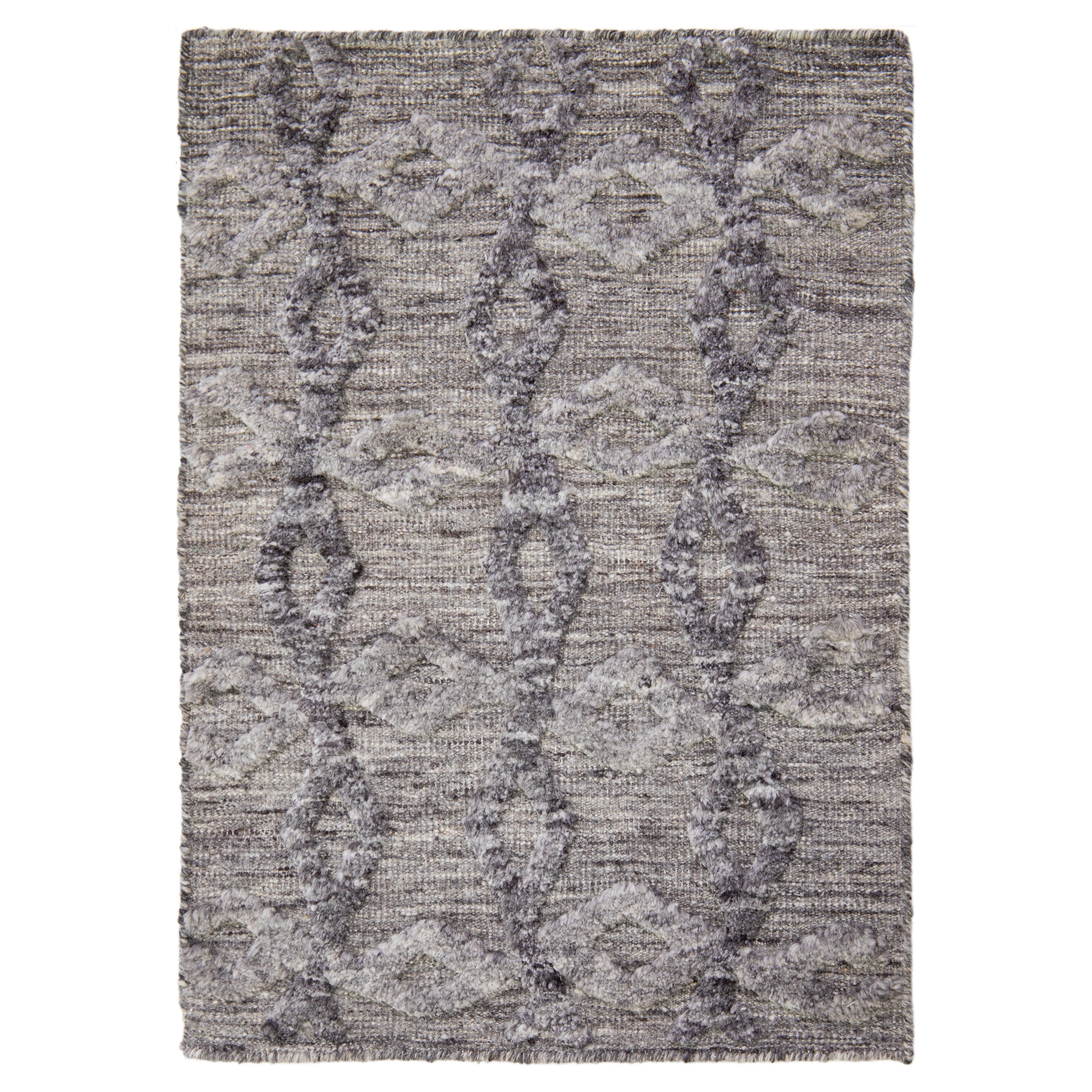 Apadana's Modern Moroccan Handmade Custom Wool Rug