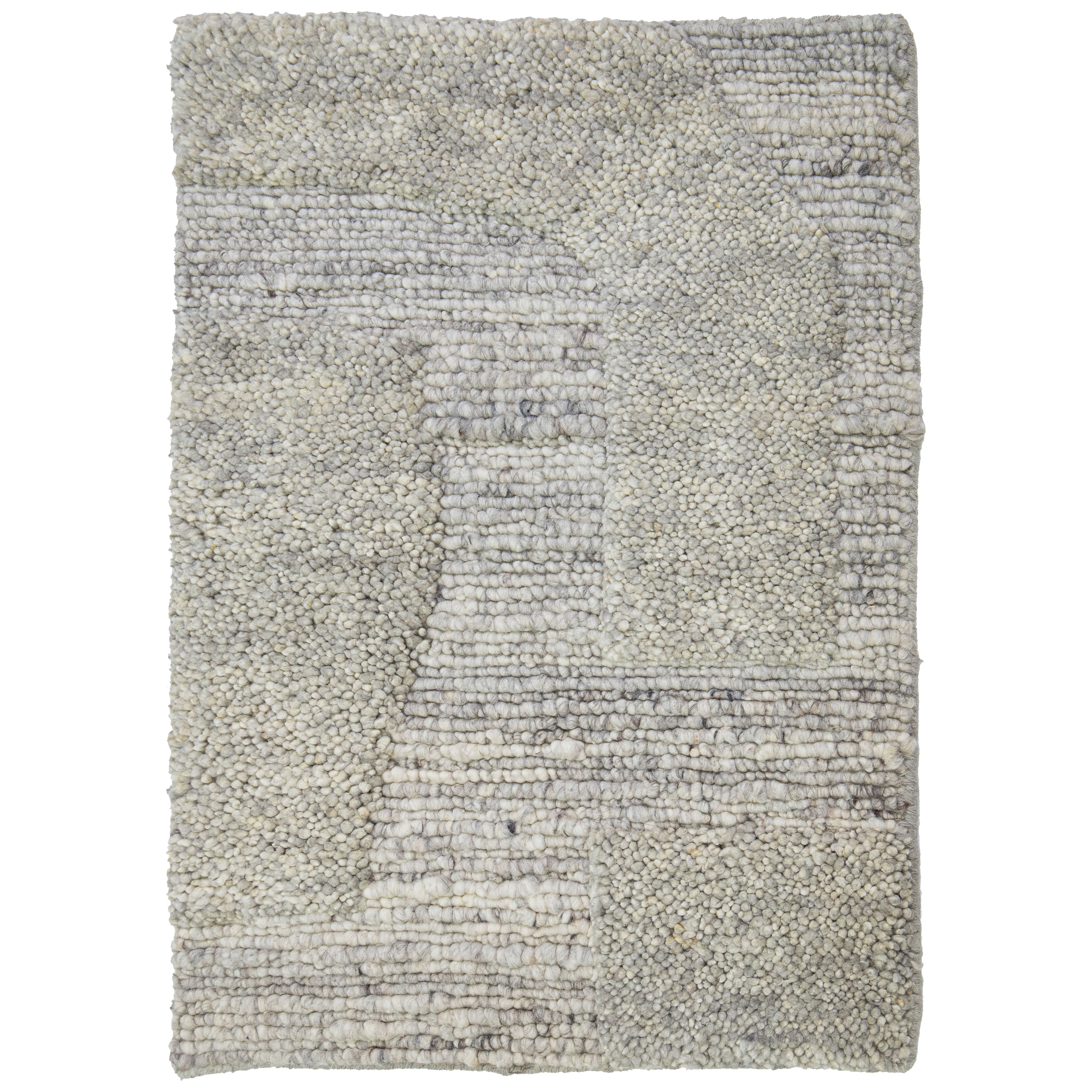 Apadana's Modern Moroccan Handmade Custom Wool Rug