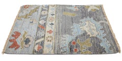 Apadana's Modern Oushak Style Gray Handmade Custom Wool Rug