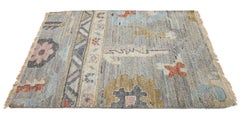 Apadana's Modern Oushak Style Multicolor Handmade Custom Wool Rug