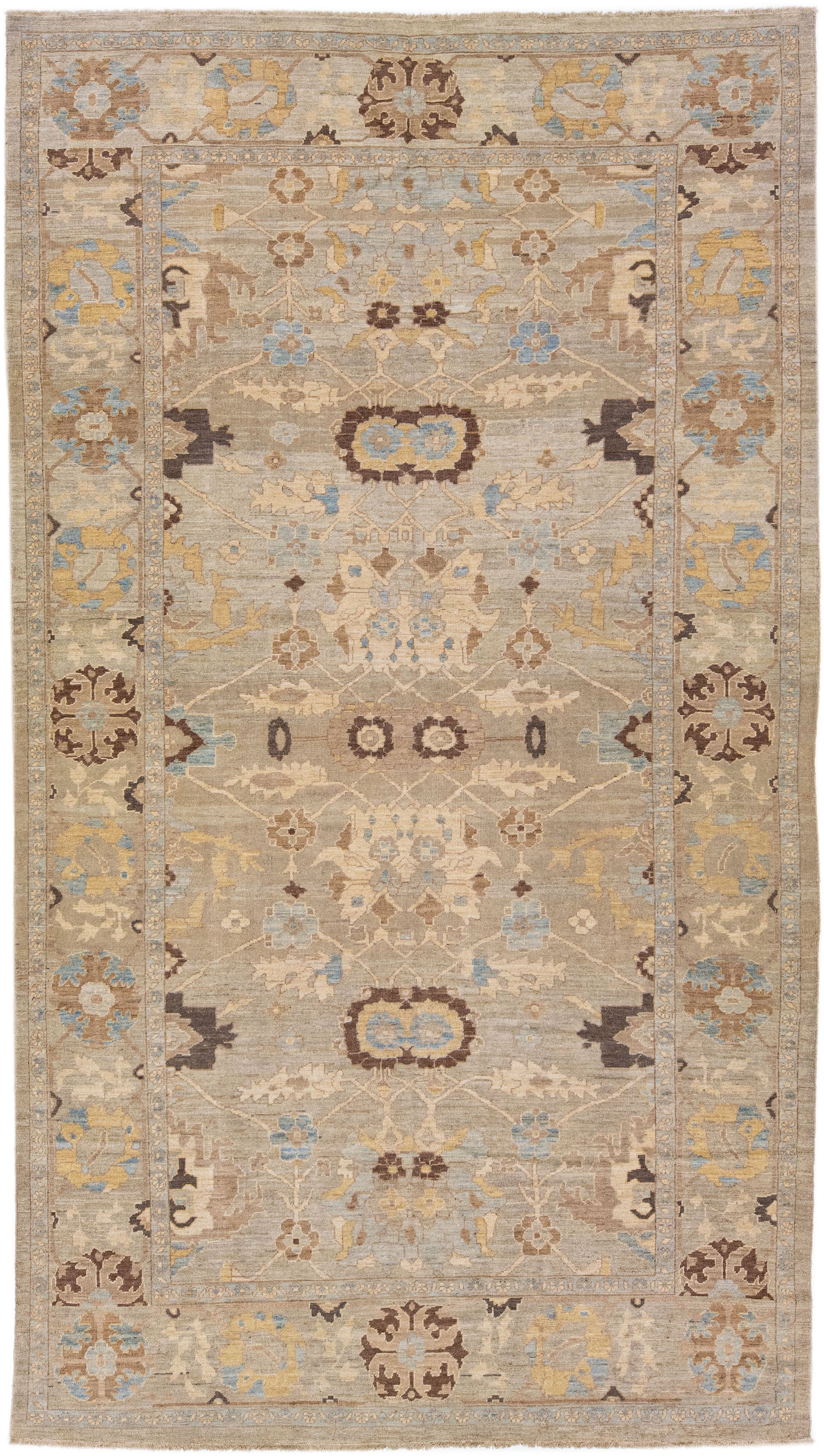 Tappeto persiano moderno Sultanabad Rugs di Apadana in lana fatto a mano in vendita