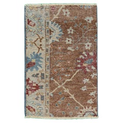 Apadana's Modern Tabriz Style Handmade Brown Custom Wool Rug