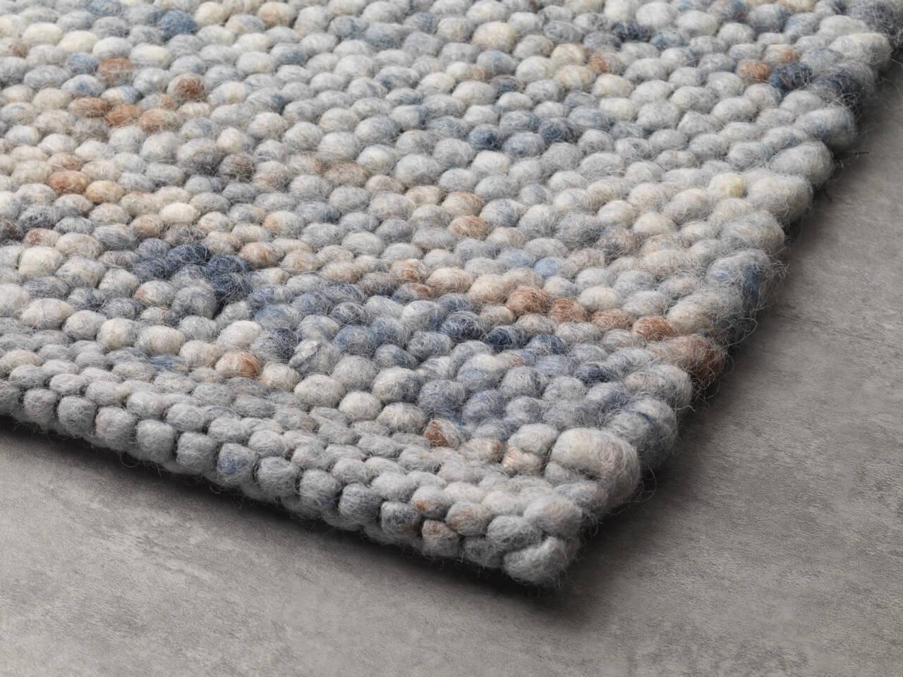 Hand-Knotted Apadana's Modern Texture Designed Custom Wool Rug In Blue For Sale