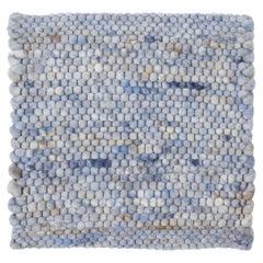 Apadana's Modern Texture Designed Custom Wool Rug In Blue