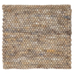Apadana's Modern Texture Designed Custom Wool Rug In light Brown