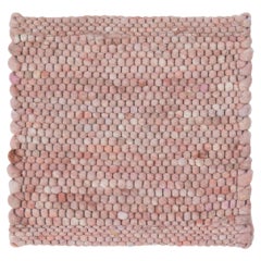 Apadana's Modern Texture Designed Custom Wool Rug In Light Rose