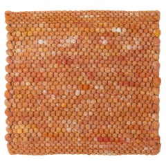 Alfombra de lana de diseño moderno y textura naranja de Apadana