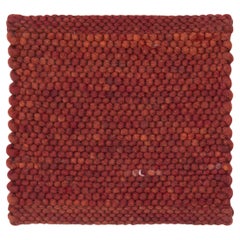 Apadana's Modern Texture Designed Custom Wool Rug In Red