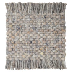 Apadana's Modern Texture Designed Custom Wool Rug With Fringes