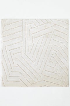 Apadana's Modern Wool & Silk Custom Rug In Ivory