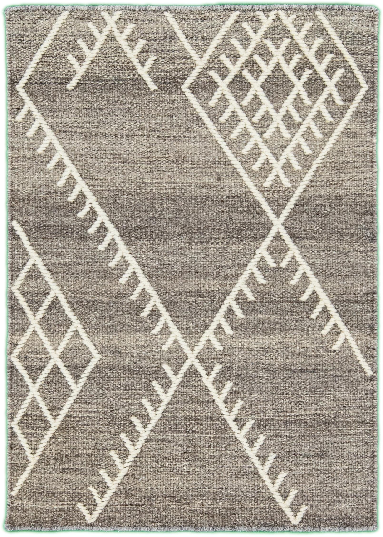 Kilim Apadana's Nantucket Collection Flatweave Custom Wool Rug For Sale