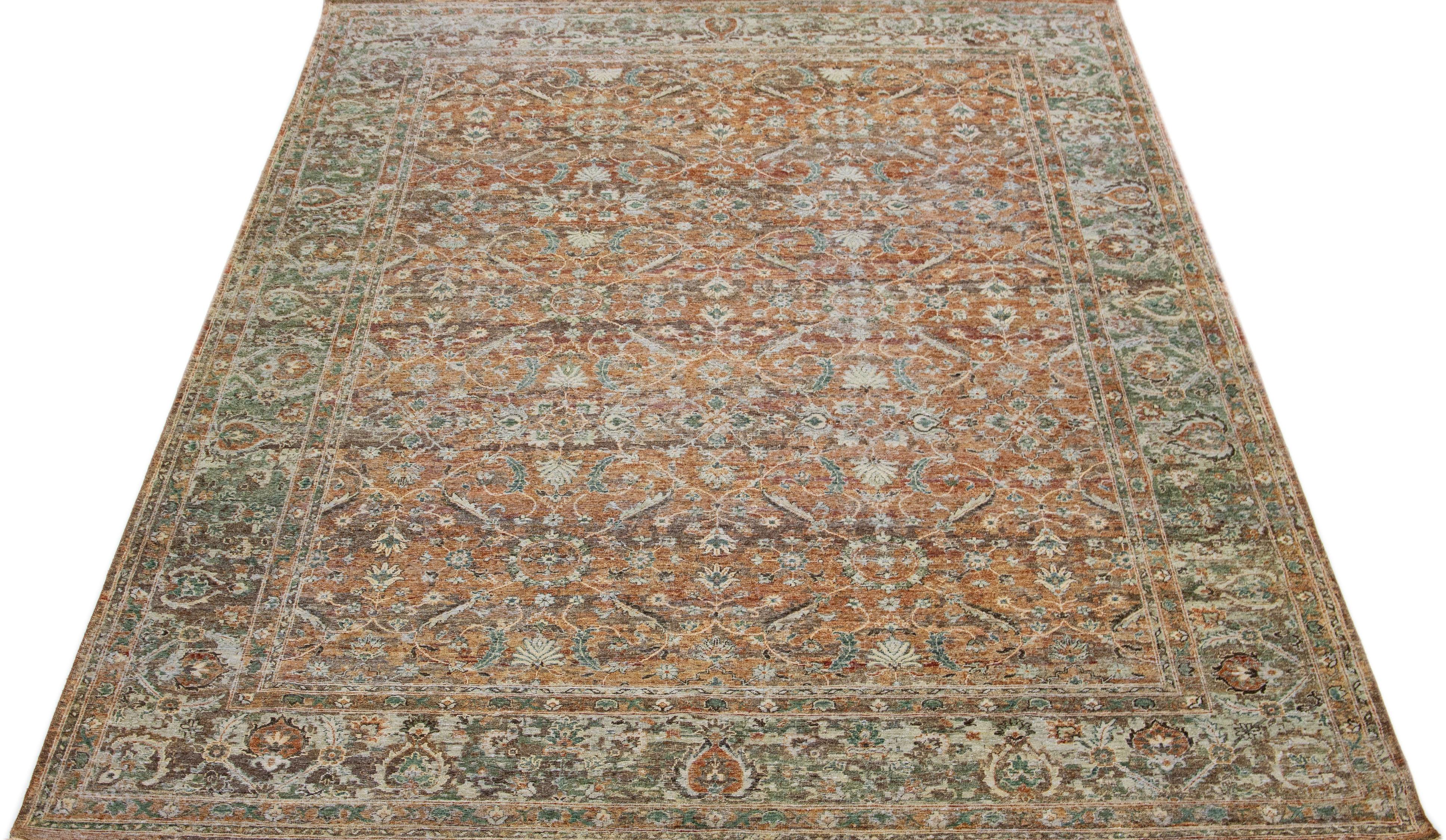 The Apadana Artisan line offers an innovative way to inject a regal old-world charm into any space. Every rug from this line has been dutifully crafted by hand and exhibits a timelessly unique aesthetic. The rug features a beautiful floral pattern