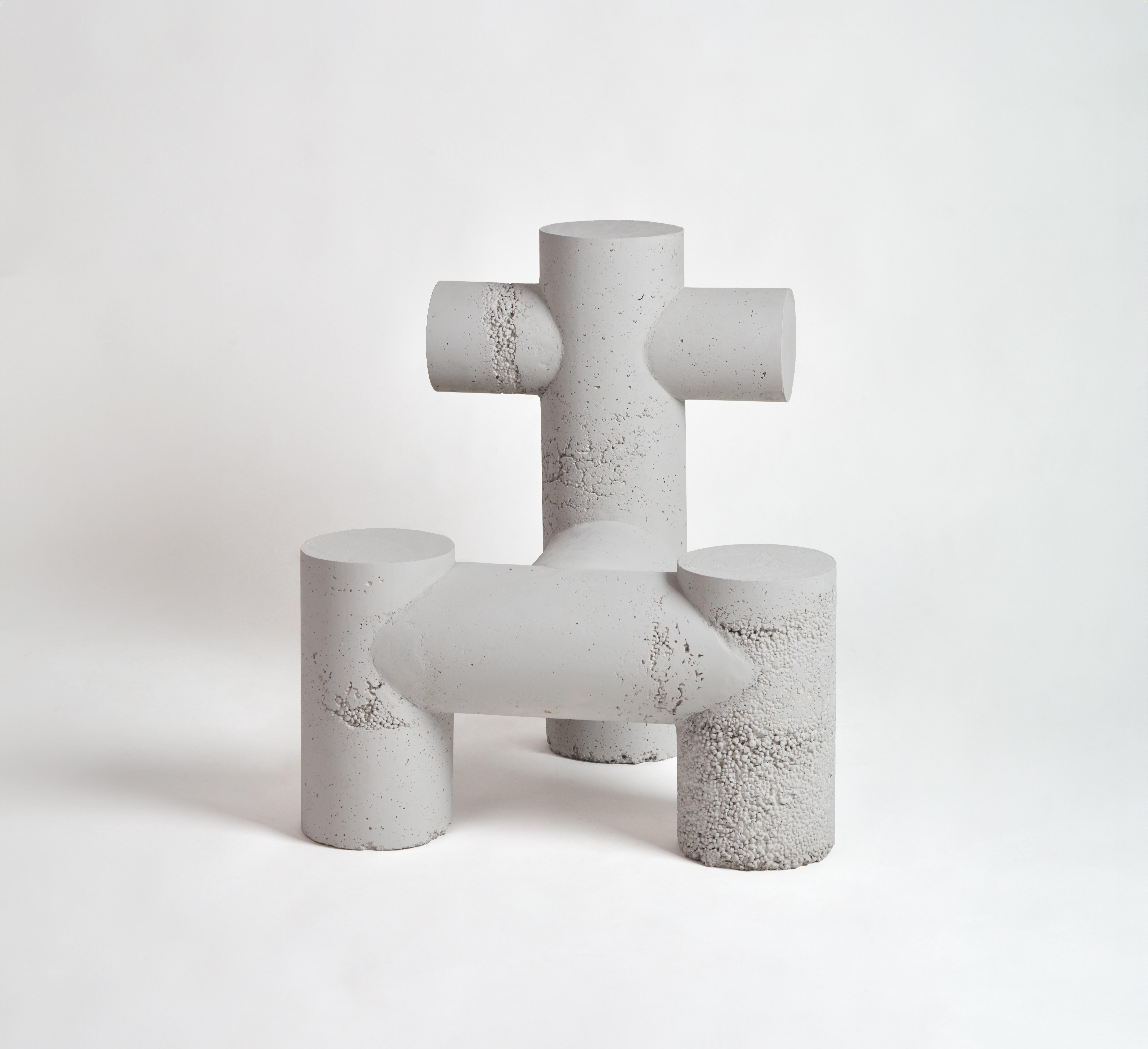 Aparentment 
Breakwave_2
 Chair – White Concrete Limited Edition, Handcrafted For Sale