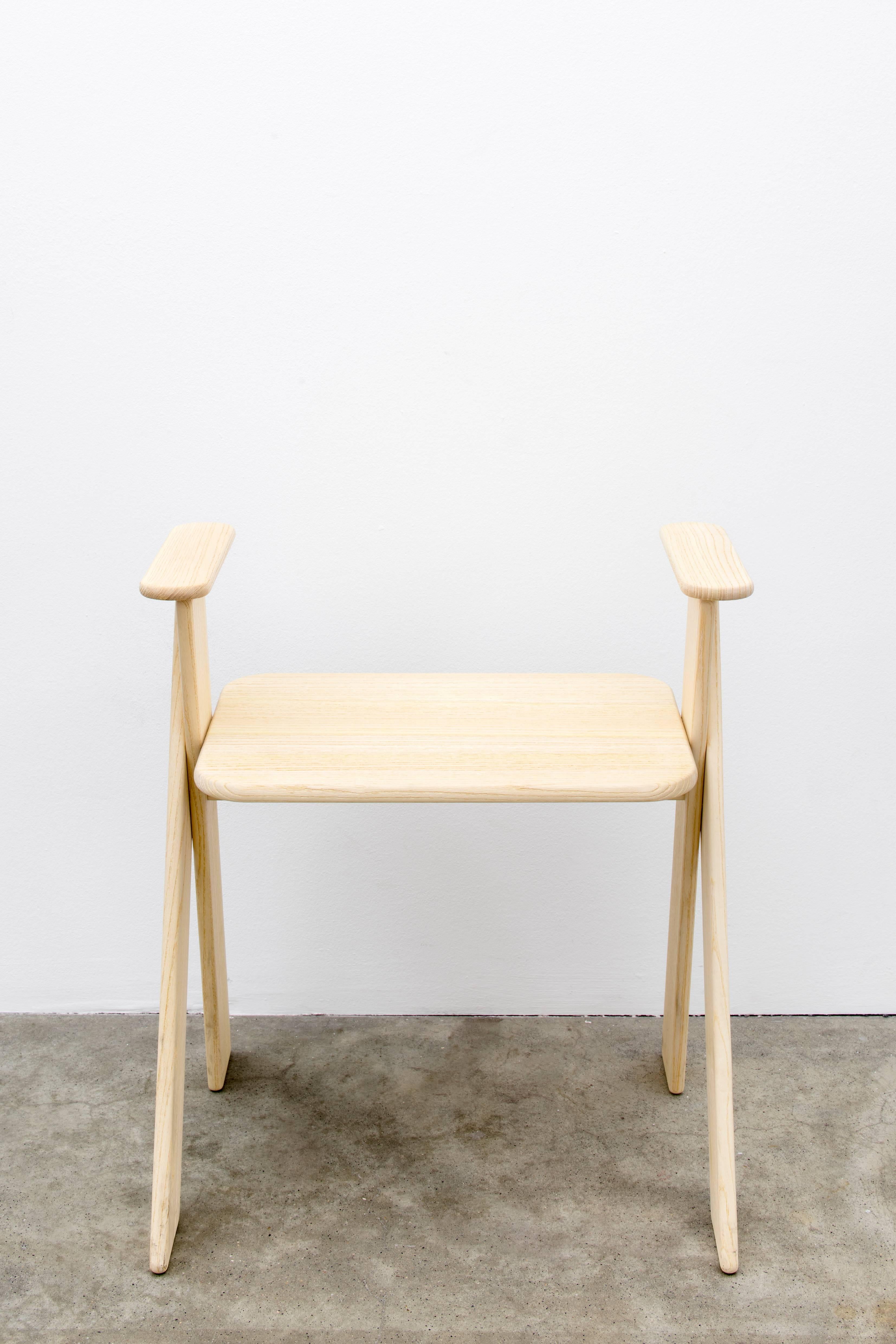 Stool or chair

“A stool that asks for a wall to become upgraded to a chair.”

This piece was originally designed for the 