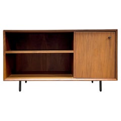 Apartment Sized Low Mid-Century Modern Styled Walnut Credenza / Sideboard
