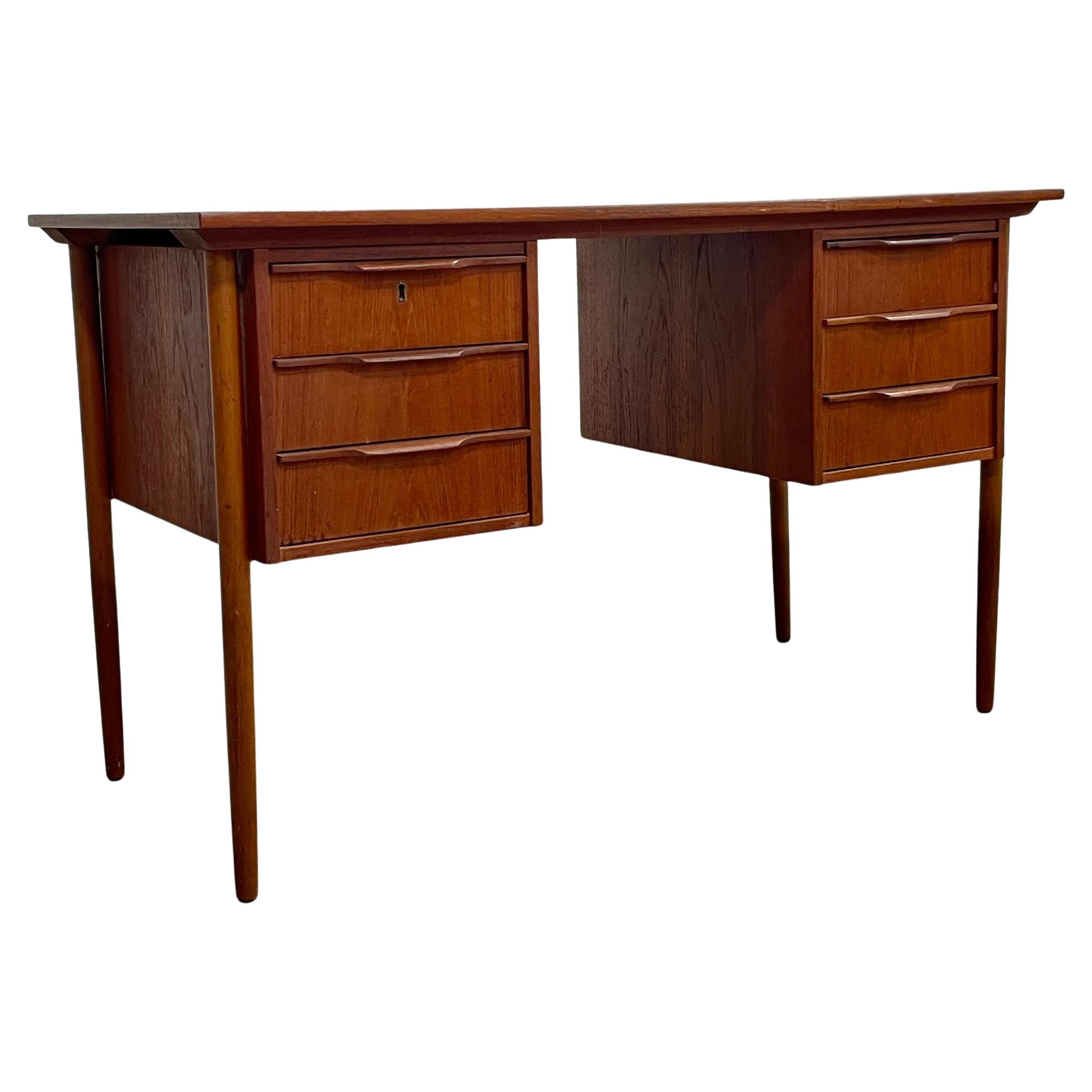 Apartment sized Mid Century MODERN Danish Teak DESK, c. 1960's