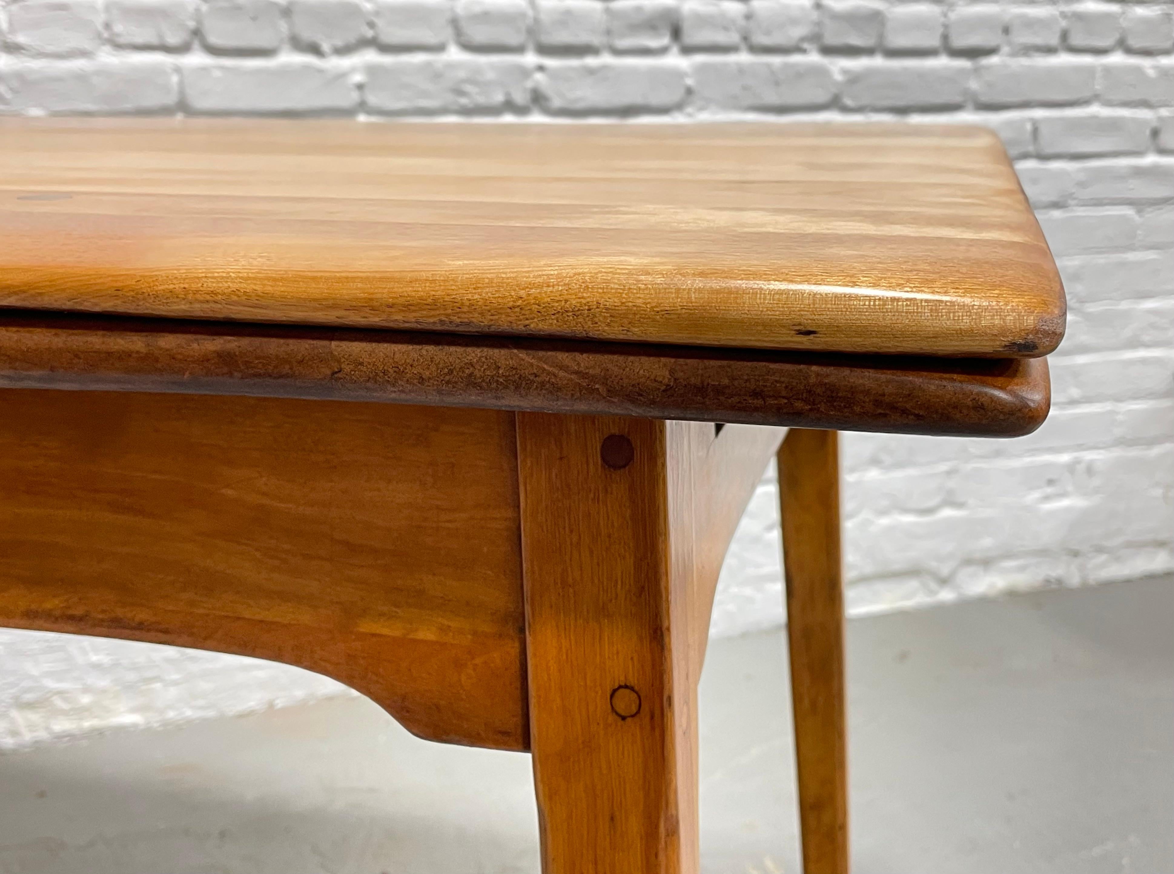 Apartment Sized Mid Century MODERN Expandable DINING TABLE, c. 1940's 8