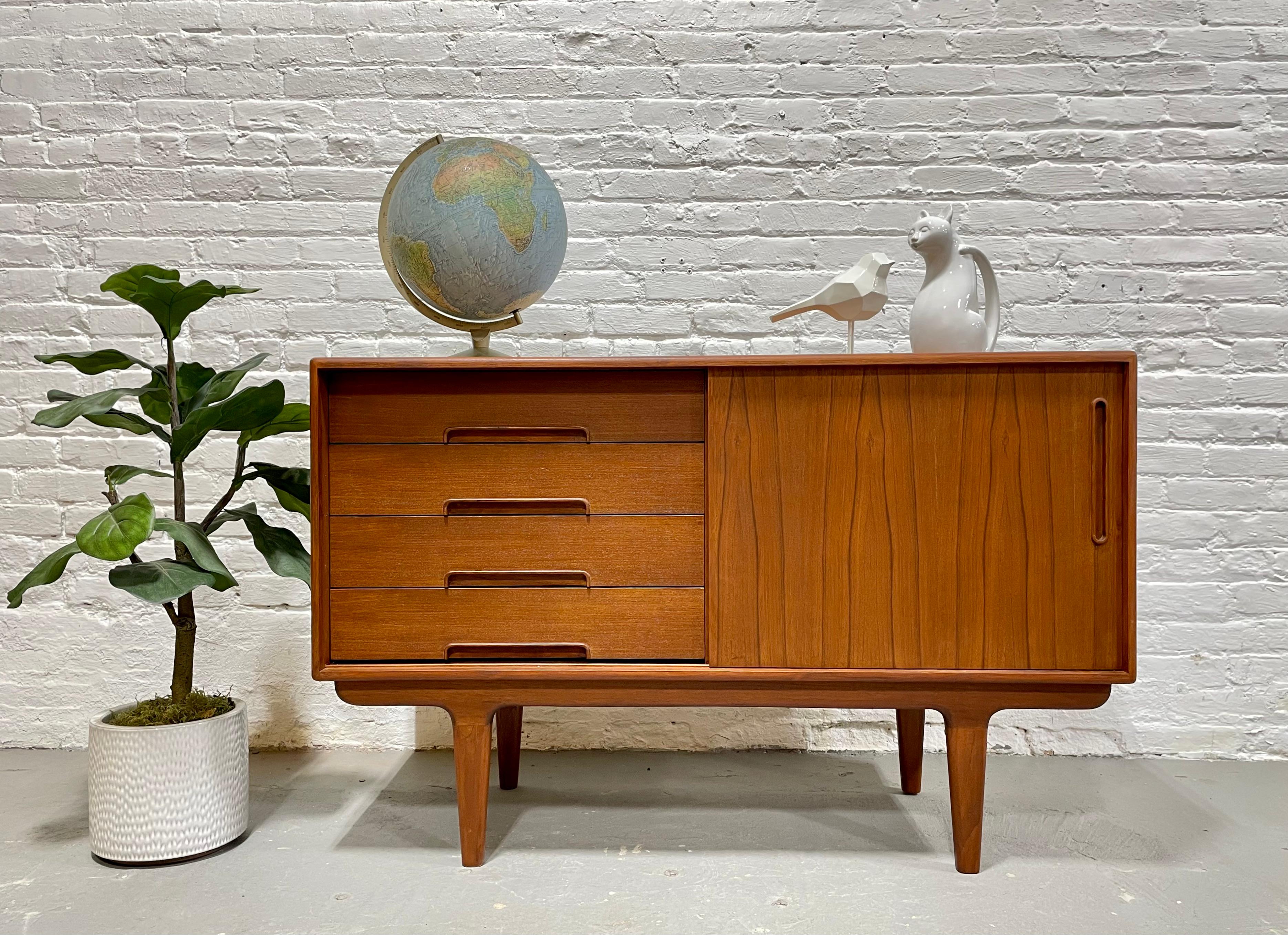 Mid-Century Modern styled Handmade Credenza / Media stand in a perfectly tailored apartment Size. Same height and depth as our original 