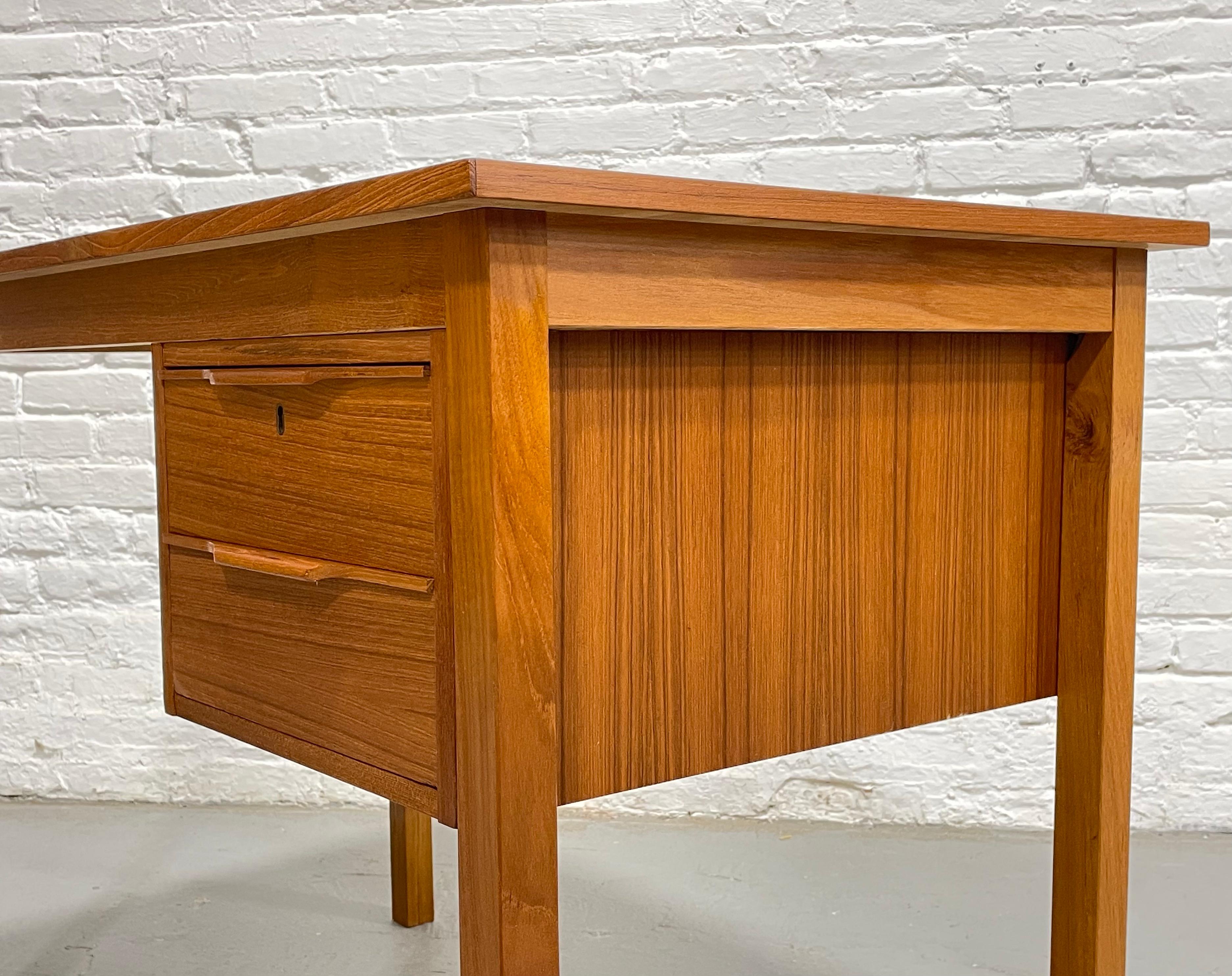 Apartment Sized Mid Century MODERN Teak DANISH DESK + Chair, c. 1960's 5