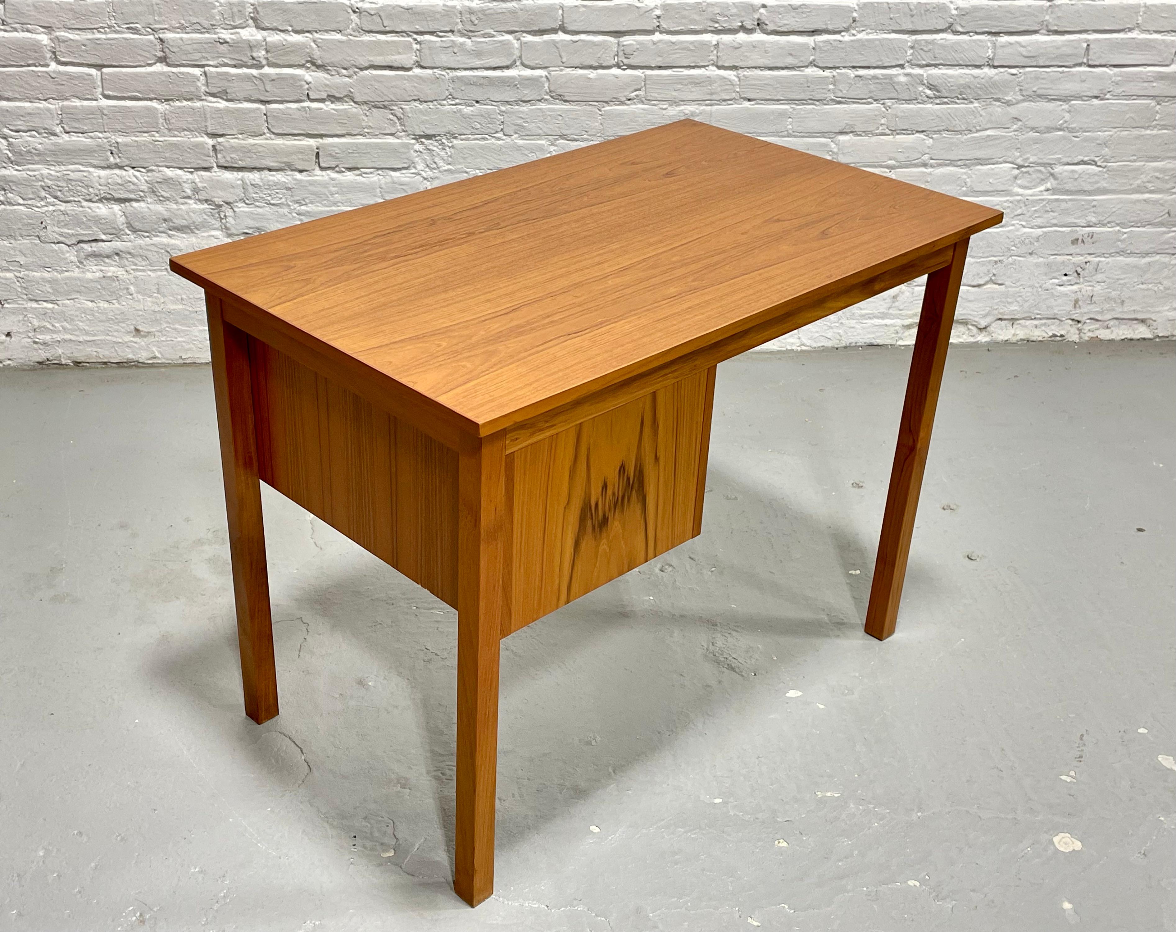 Apartment Sized Mid Century MODERN Teak DANISH DESK + Chair, c. 1960's 8