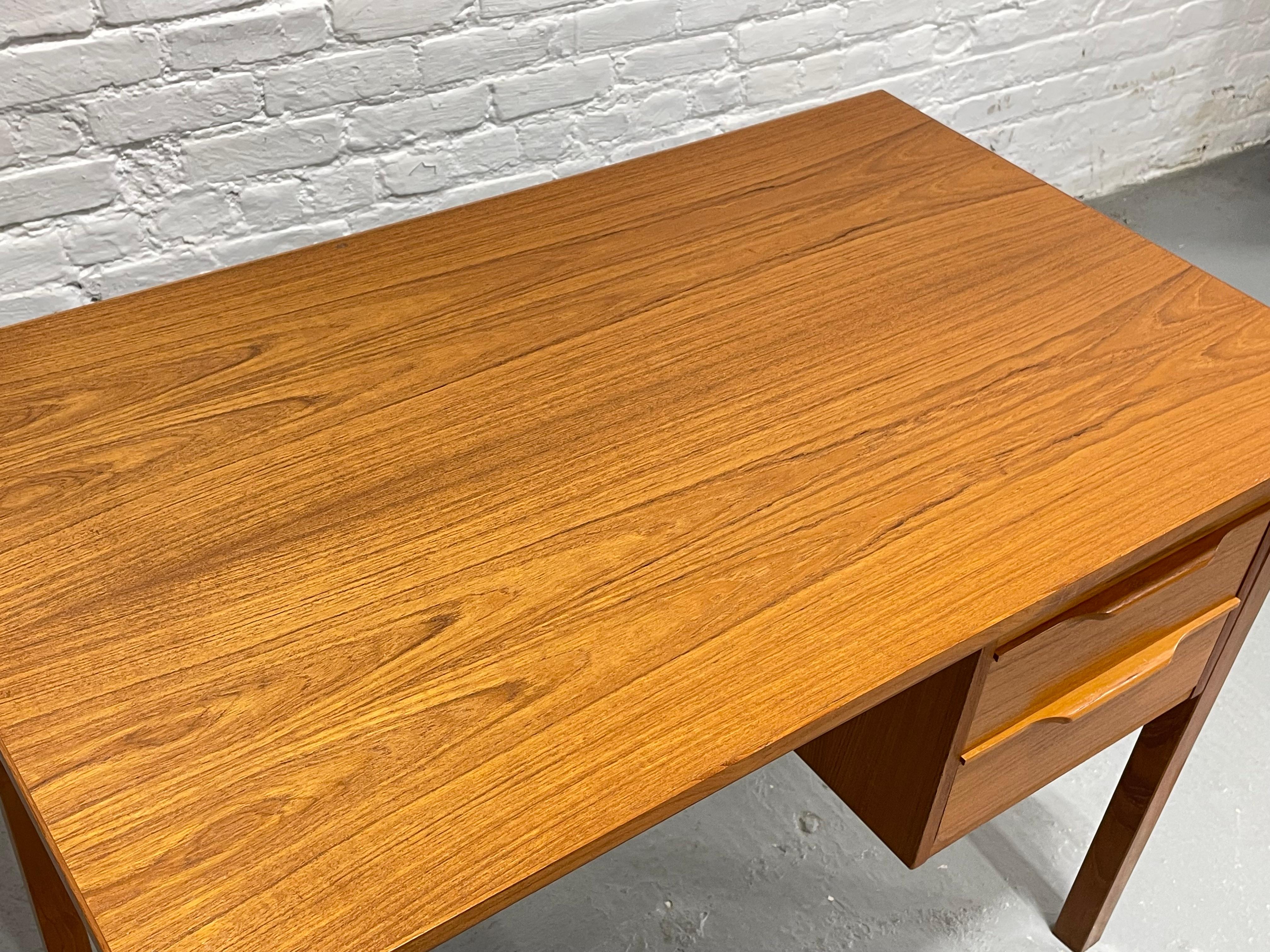 Mid-20th Century Apartment Sized Mid Century MODERN Teak DANISH DESK + Chair, c. 1960's