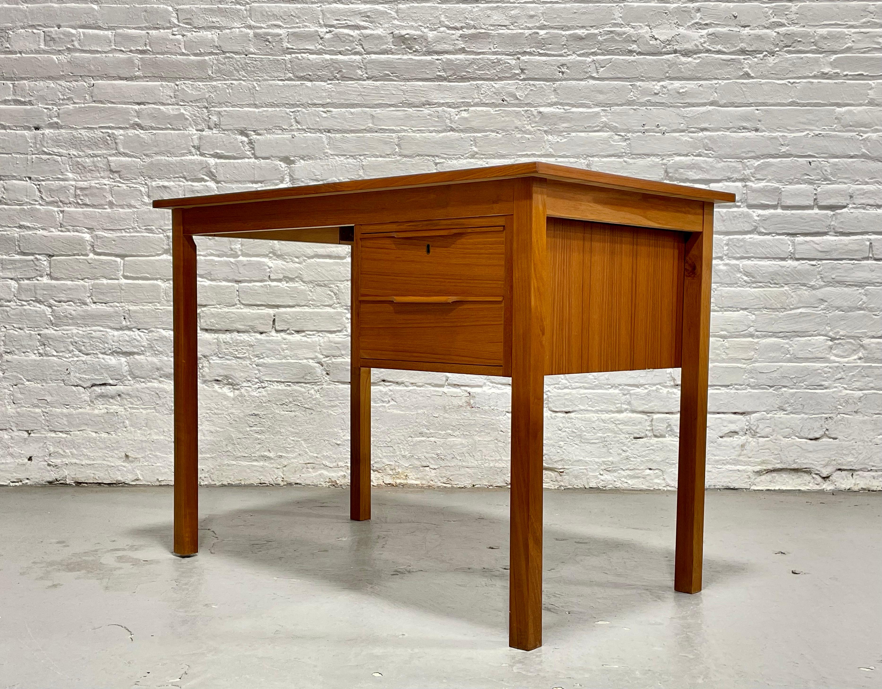 Apartment Sized Mid Century MODERN Teak DANISH DESK + Chair, c. 1960's 4