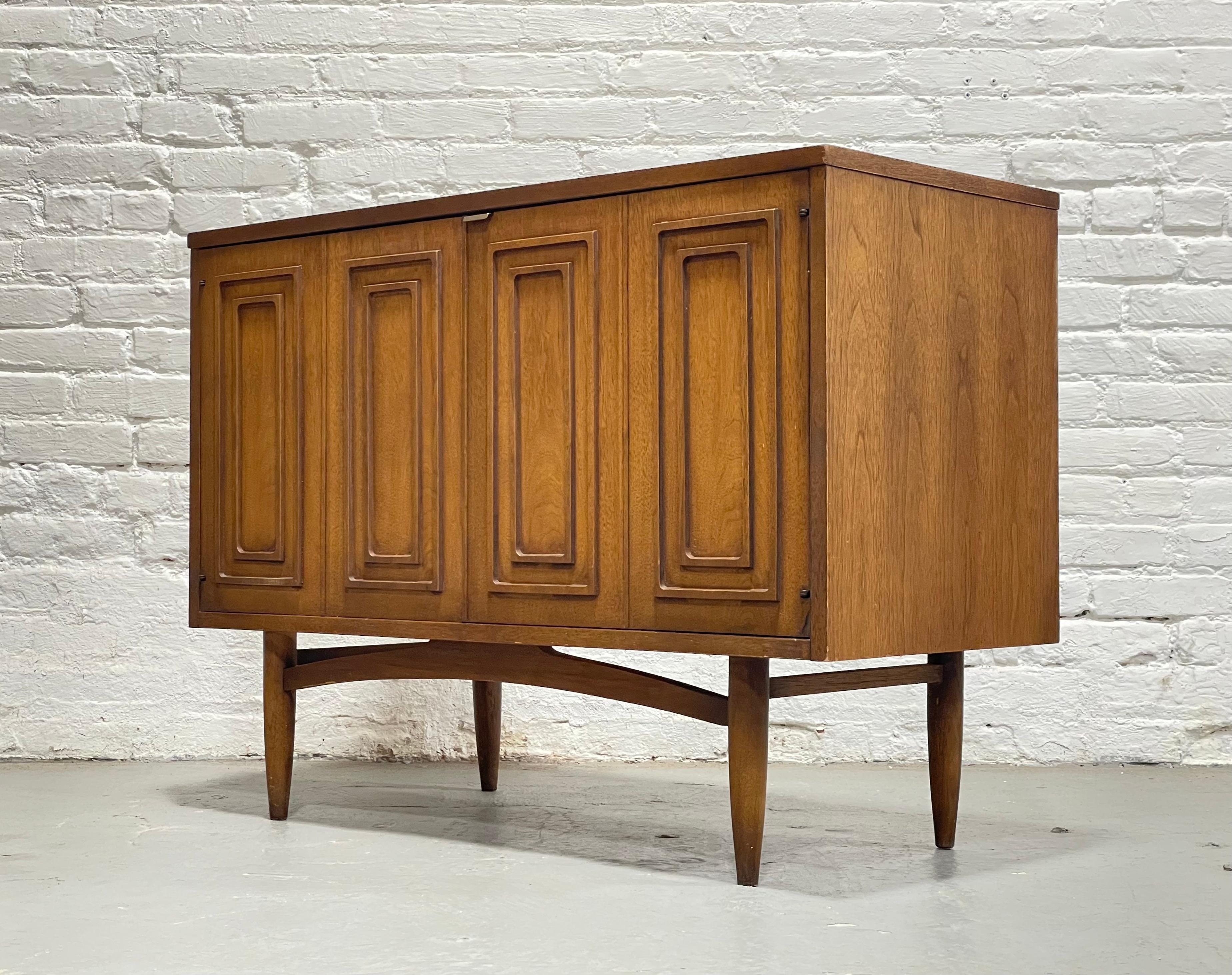 Apartment sized Mid Century Modern Walnut Jr. CREDENZA Broyhill's SCULPTRA Line 5