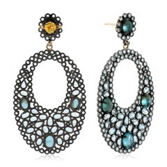 Apatite Diamond Earrings