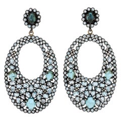 Apatite Diamond Earrings